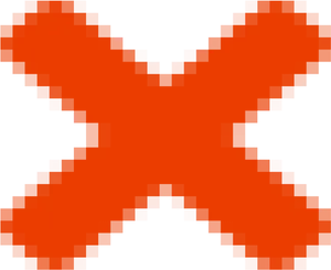 A Red X On A Black Background PNG image