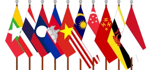 A S E A N Country Flags Display PNG image