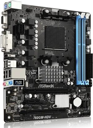 A S Rock760 G M H D V Motherboard PNG image