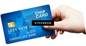 A T M Chip Card Handheld PNG image