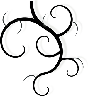 A White Swirls On A Black Background PNG image