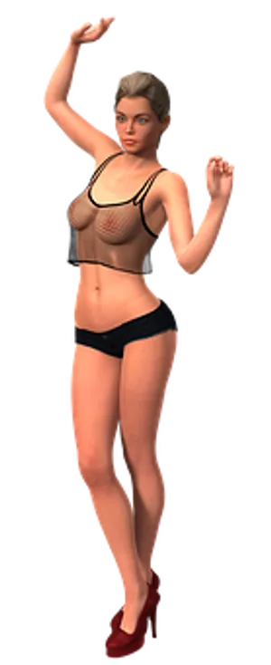 A Woman In A Black Shirt