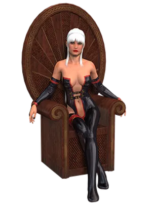 A Woman Sitting In A Chair