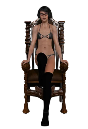 A Woman Sitting In A Chair
