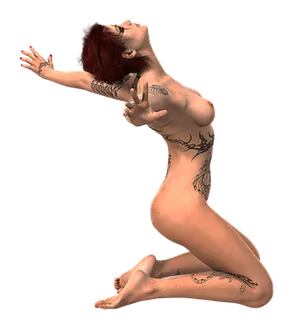 A Woman With Tattoos On Her Body