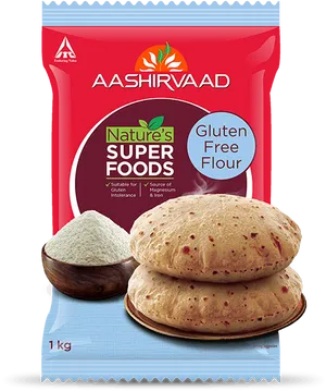 Aashirvaad Gluten Free Flour Package PNG