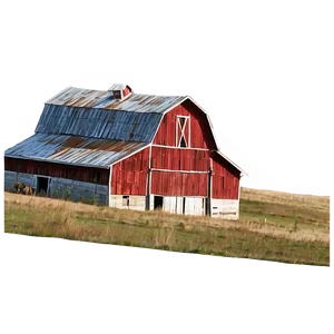 Abandoned Barn Scene PNG 06122024