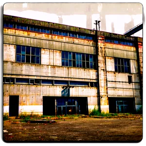 Abandoned Factory Building PNG Mfs