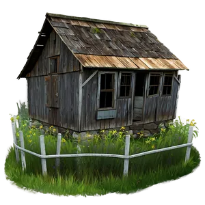 Abandoned Farm Building PNG 06212024 PNG