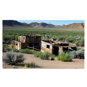 Abandoned Ghost Town Land Png Eec PNG image