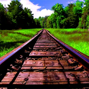 Abandoned Railroad Track Png 8 PNG image