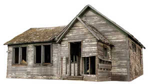 Abandoned Wooden House Isolated PNG image