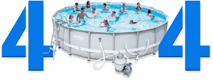 Above Ground Pool Summer Fun PNG image
