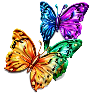 Abstract 3d Butterfly Art PNG 06292024 PNG