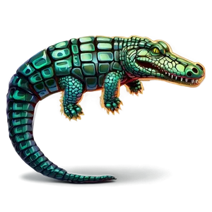 Abstract Alligator Art PNG 3 PNG