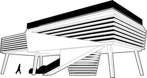 Abstract Architectural Structure Design PNG image