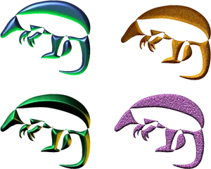 Abstract Armadillo Artwork PNG