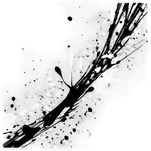 Abstract Art Black Splatter PNG 06262024