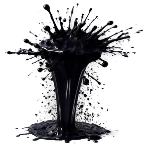 Abstract Art Black Splatter PNG Pgm91 PNG