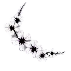 Abstract Art Black White Flowers PNG Epq PNG