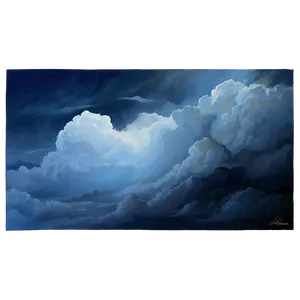 Abstract Art Blue Clouds PNG 06202024 PNG