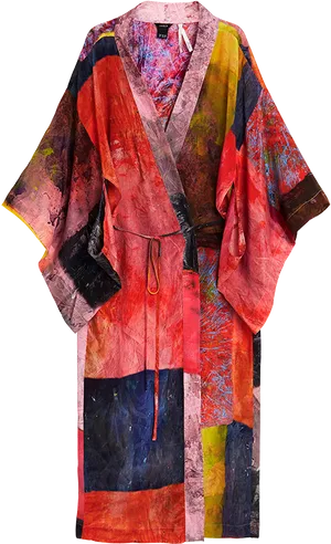 Abstract Art Kimono Robe PNG image