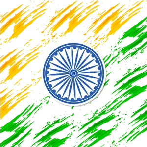 Abstract Ashoka Chakra Independence Day Background PNG image