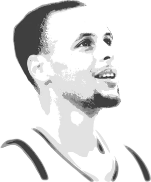 Abstract Basketball Player Portrait PNG