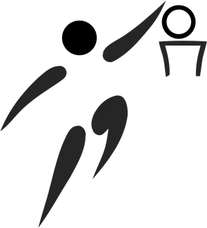 Abstract Basketball Player Silhouette