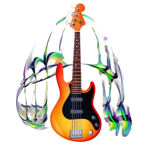 Abstract Bass Guitar PNG 23