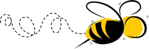 Abstract Bee Iconon Black Background PNG image