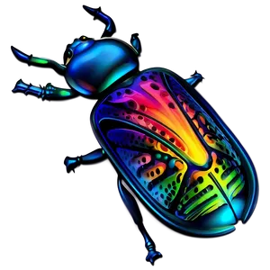 Abstract Beetle Design PNG Xuf75