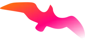 Abstract Bird Silhouette Gradient PNG image