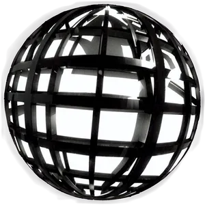 Abstract Black And White Globe Png 06282024 PNG image