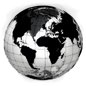 Abstract Black And White Globe Png Gpo PNG image