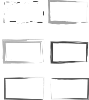 Abstract Black Border Frames PNG image