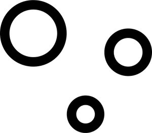 Abstract Black Circles Vector PNG image