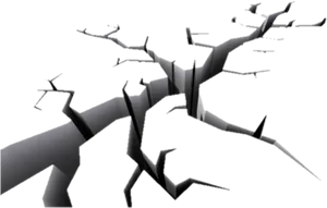 Abstract Black Cracks3 D Render