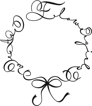 Abstract Black Floral Design PNG image