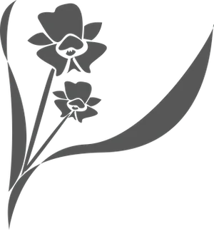 Abstract Black Flower Graphic