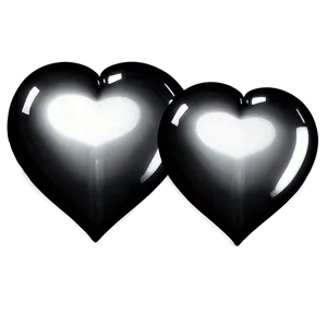 Abstract Black Hearts Png 06272024 PNG image