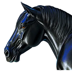 Abstract Black Horse Design Png 06262024 PNG image