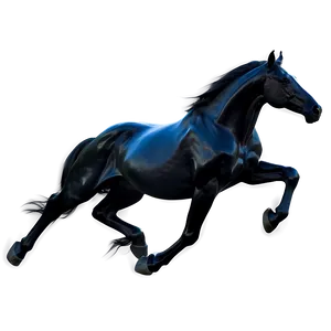 Abstract Black Horse Design PNG 71