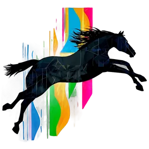 Abstract Black Horse Design PNG Ysy81 PNG