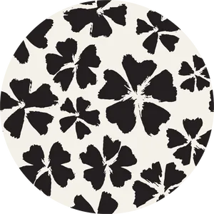 Abstract Black Orchid Pattern PNG image