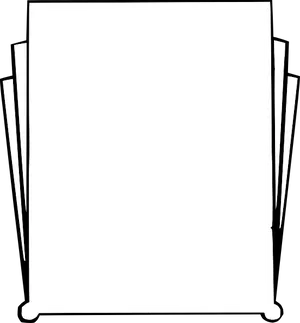 Abstract Black Page Border Design PNG image