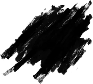 Abstract Black Paint Brush Stroke Texture PNG image