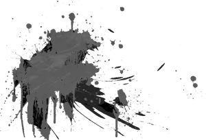 Abstract Black Paint Splash PNG image