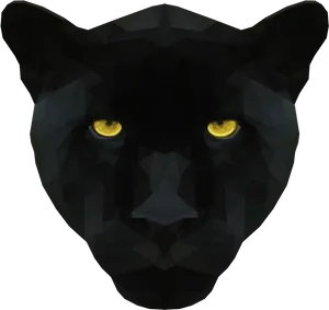 Abstract Black Panther Face PNG image