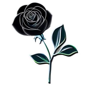 Abstract Black Roses Png 06212024 PNG image